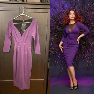 BNWT Elvira Dress in Purple Ponte, XS, with Tags
